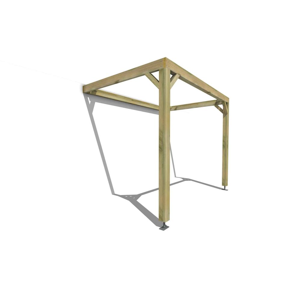 Pergola bois • 3m x 2m • adossée • cadre simple • livraison comprise