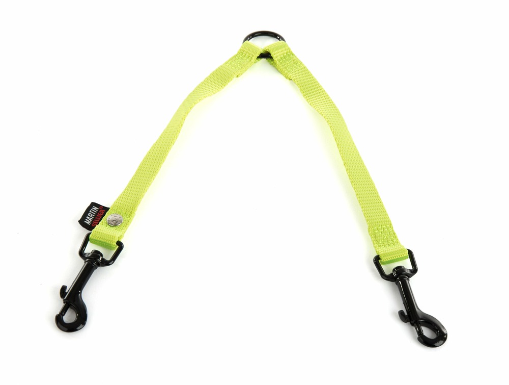 Martin sellier - accouple de laisse pour chiens en nylon martin sellier - collection nylon uni - avec mousqueton carabine