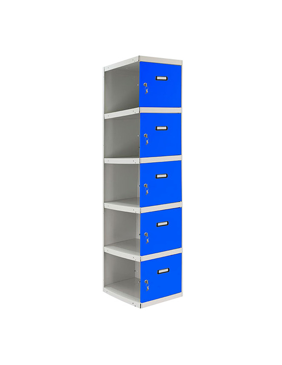 Casier-armoire simonlocker prof.dism.5 porte 1/5 300 adi gr/bl gris/bleu 1800x300x500 - simonrack