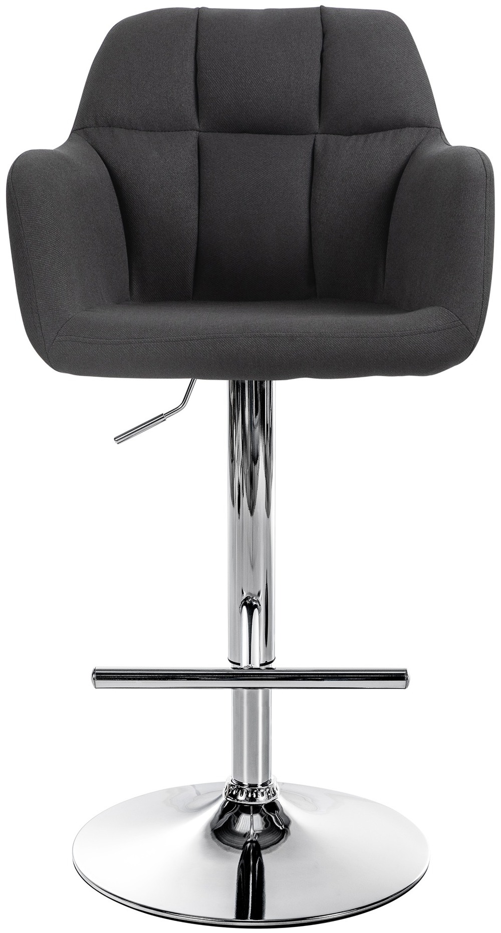 Tabouret de bar natoma tissu chromé