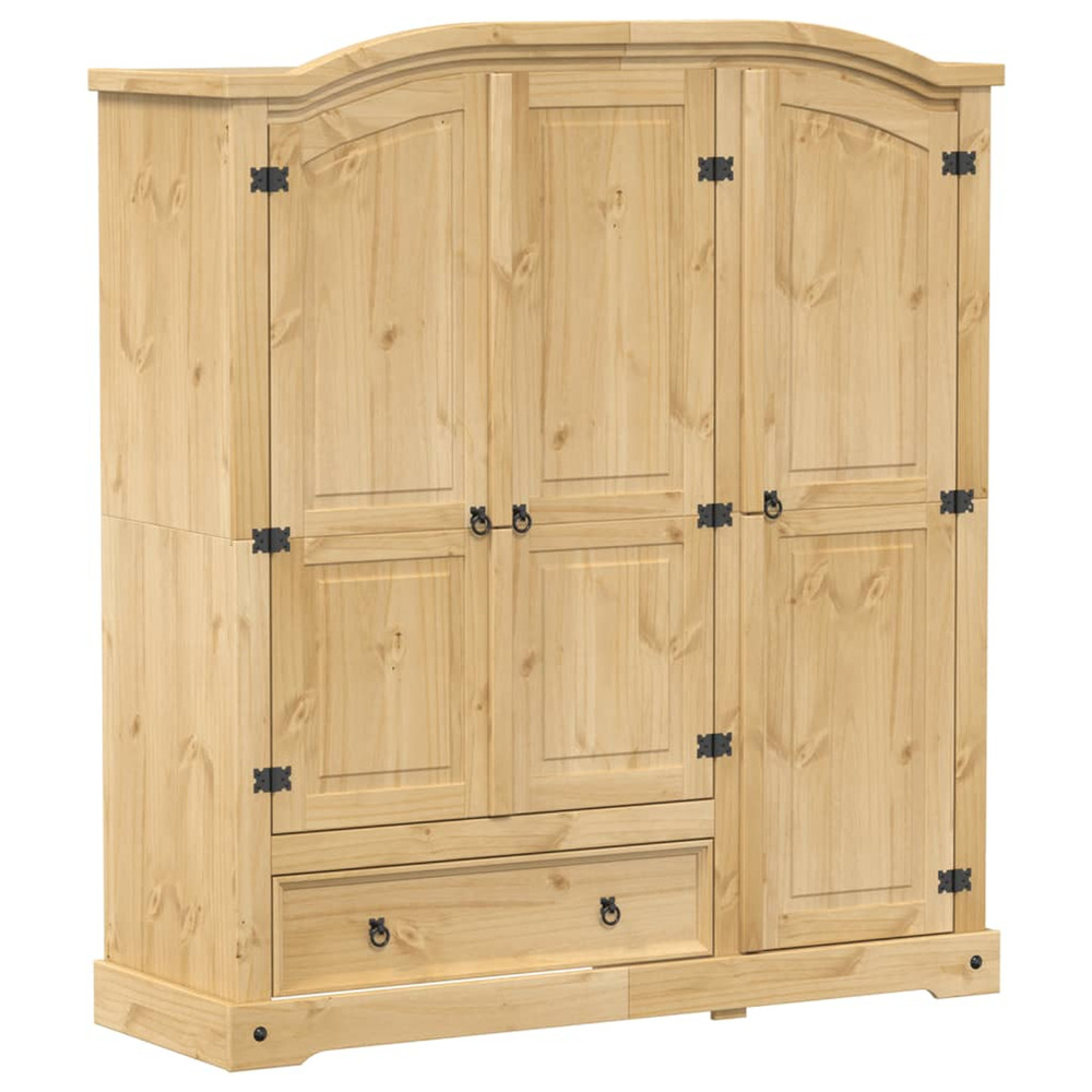 Garde-robe corona 151,5x52x170 cm bois de pin massif