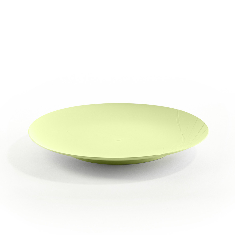 4 assiettes plates naturelles Vert Pistache