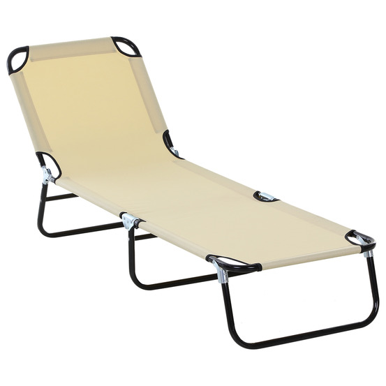 Chaise longue, dossier réglable, en acier, pour jardin et balcon, bleue