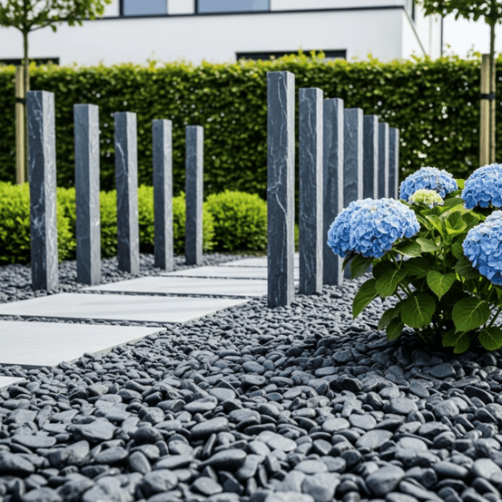 Galet calcaire noir mat 60/100 mm- big bag 1t (8 m²) - noir