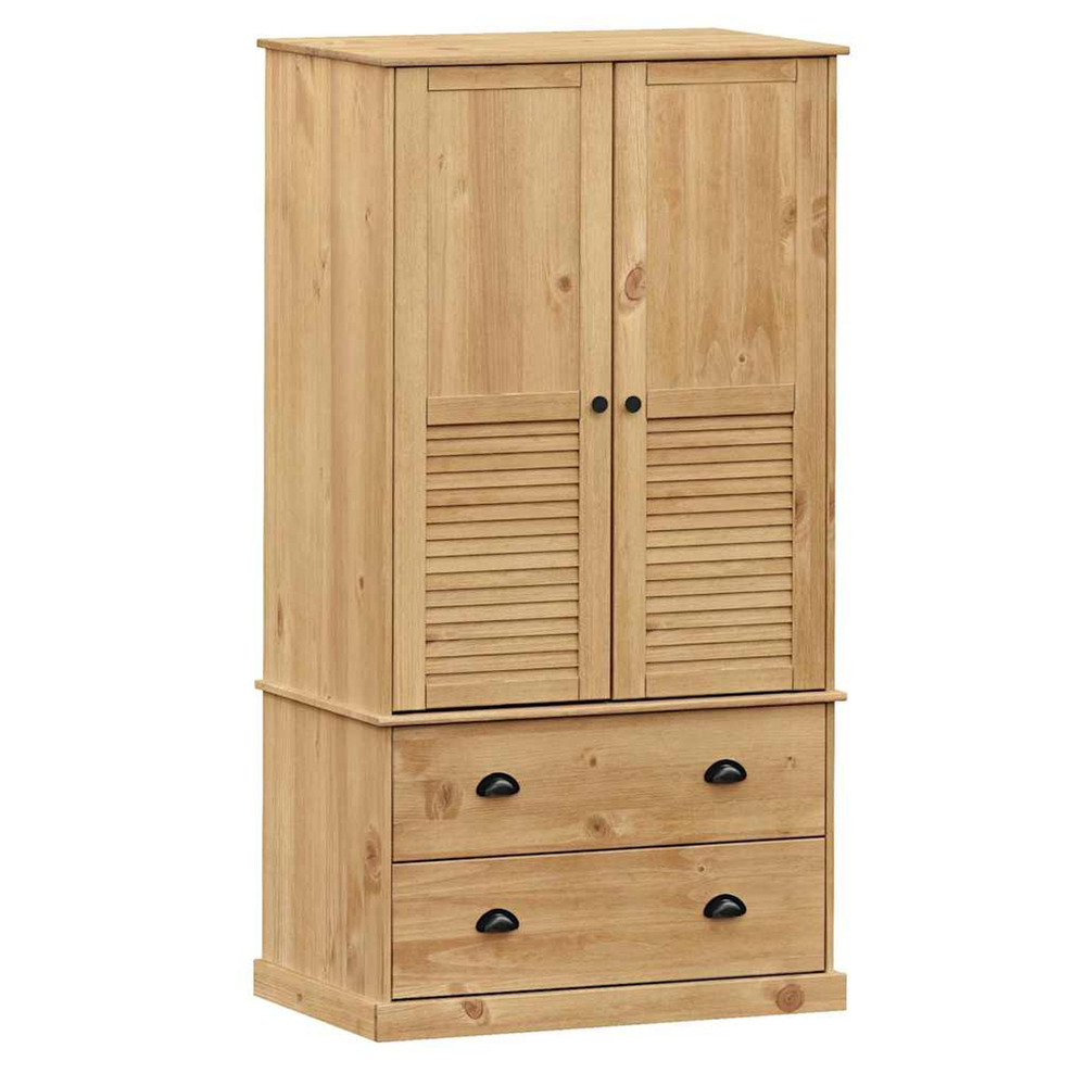 Garde-robe vigo 90x55x170 cm bois massif de pin