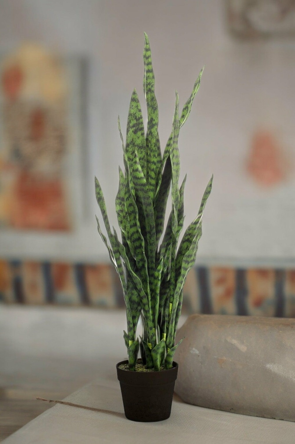 Sanseveria black coral plante artificielle - h97cm, ø12cm