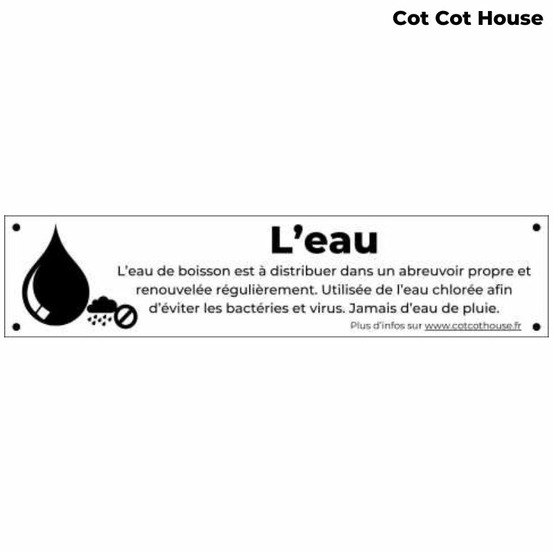 Plaquette d'affichage - fonction du poulailler : eau