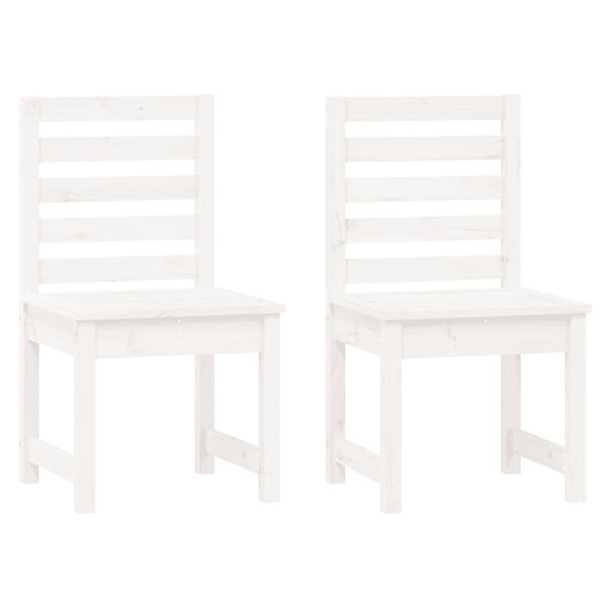 Chaises de jardin lot de 2 blanc 50x48x91,5 cm bois massif pin