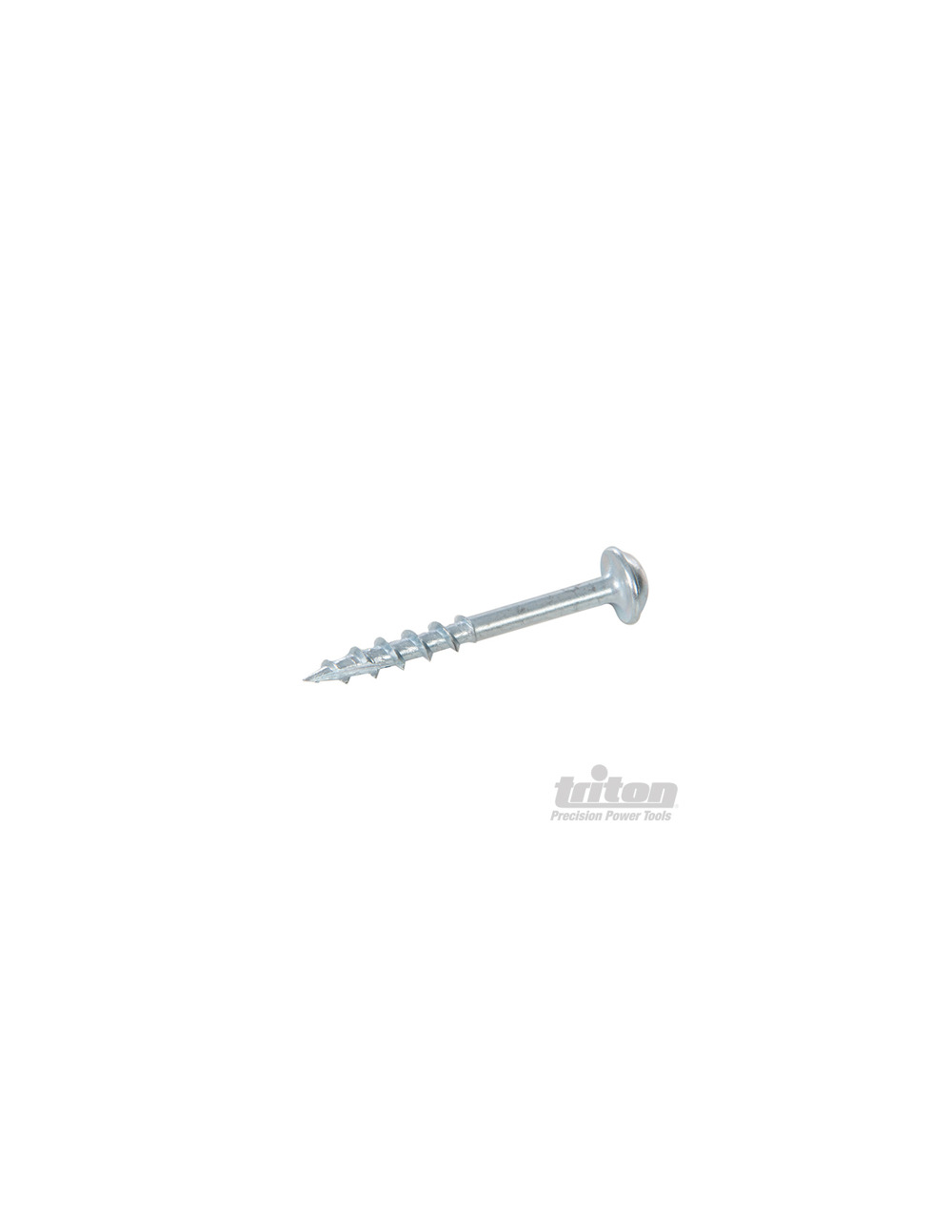 Triton - vis en zinc pour perçages dissimulés, fausse rondelle, filetage grossier - 250 vis numéro 8 x 1-1/2''