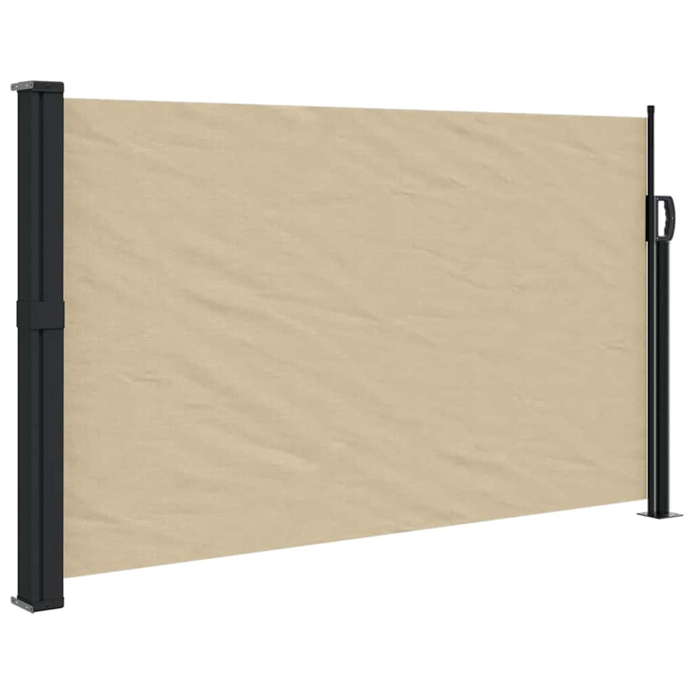 Auvent latéral rétractable beige 117x300 cm