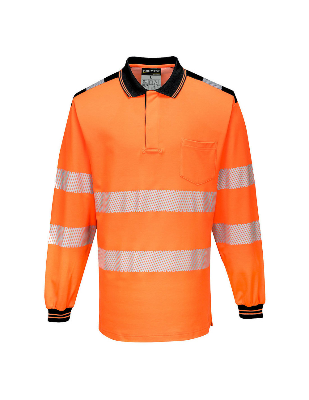 Pw3 polo haute visibilité ml couleur : orange/noir taille s - portwest