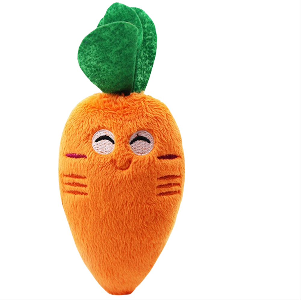 Jouet en peluche pour chien avec des motifs de fruits et d'animaux de dessin animé