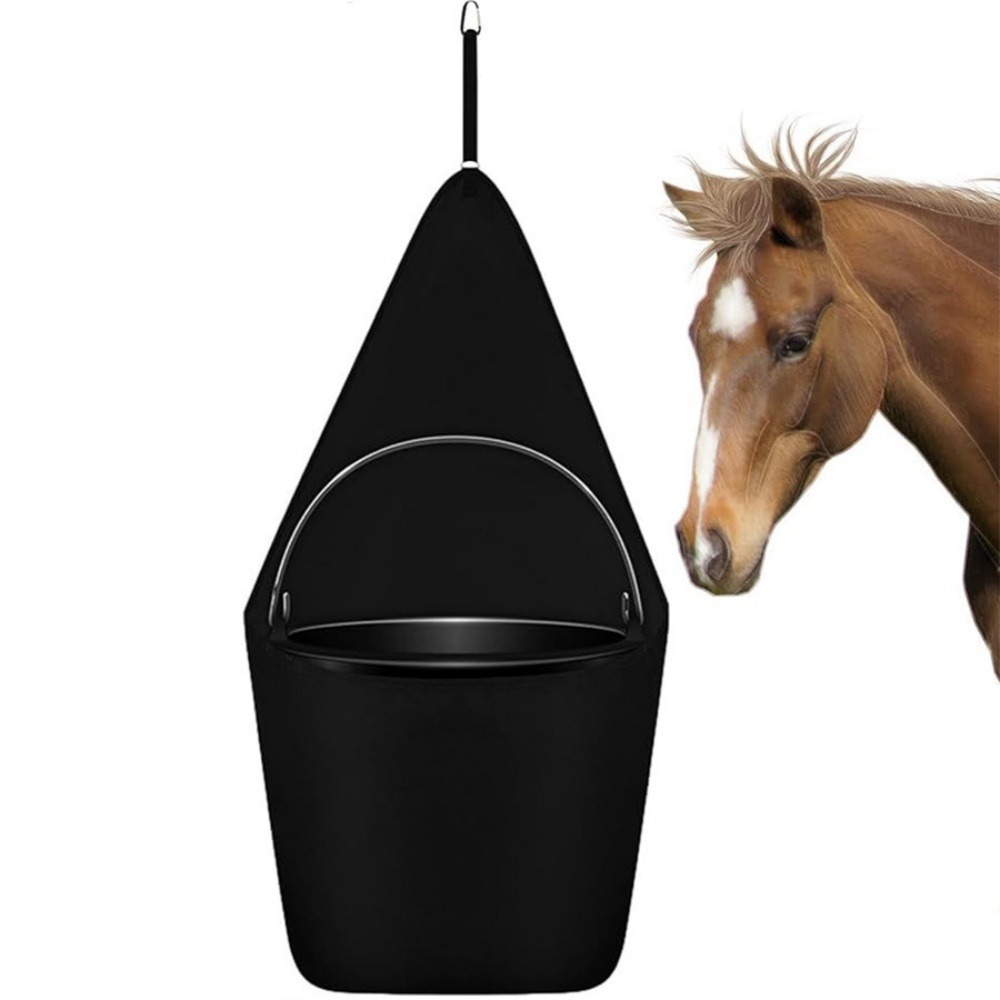 Sac à foin horse feed bag hanging-suspend bucket holder pour cheval, pratique, durable et polyvalent-30*60*98.5cm