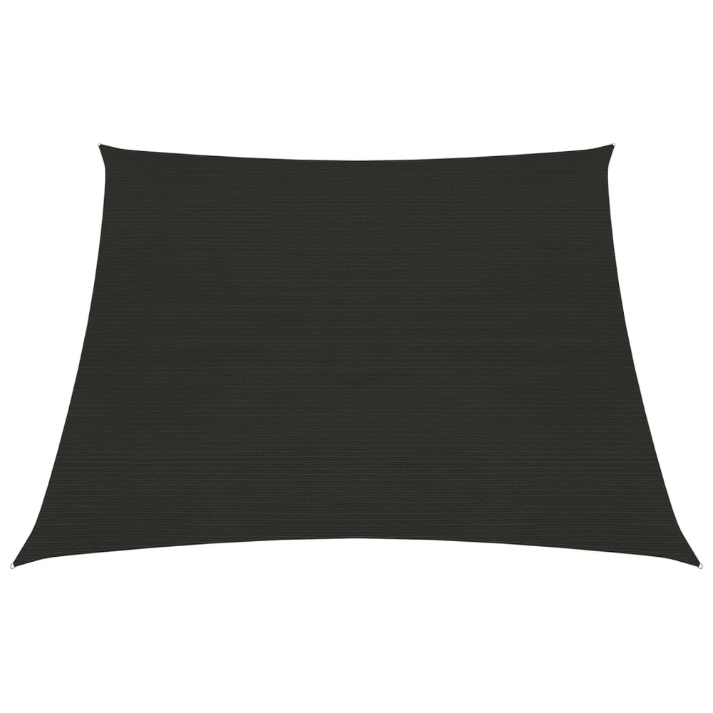 Voile toile d'ombrage parasol 160 g/m² pehd 4/5 x 3 m noir