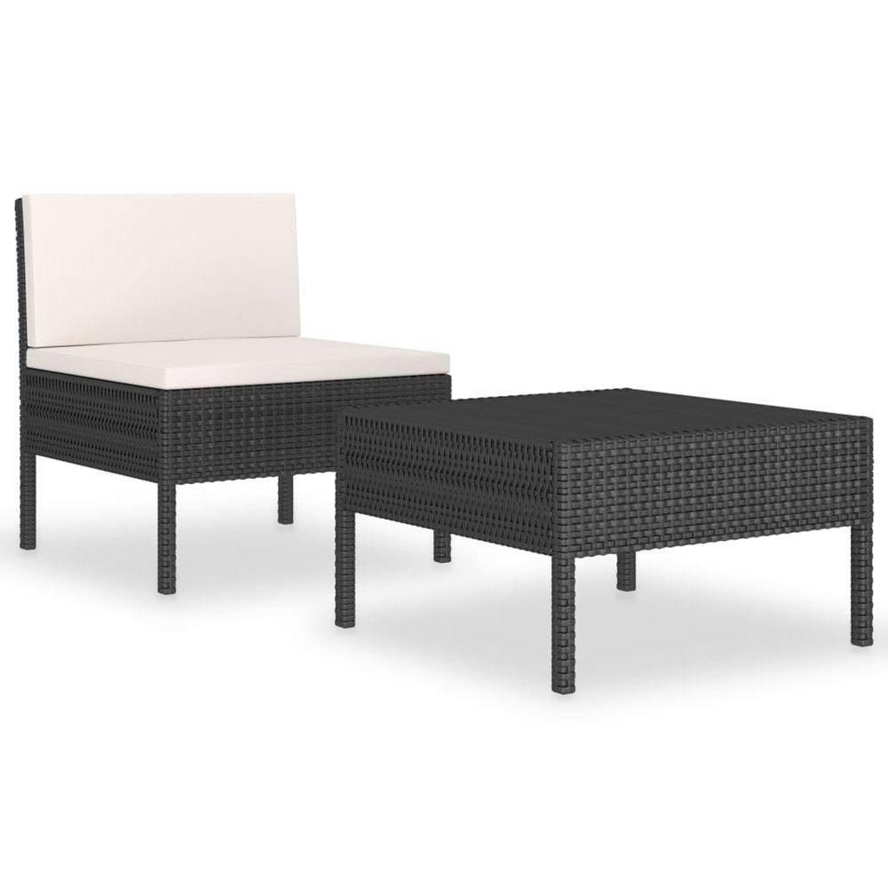 Salon de jardin 2 pcs avec coussins