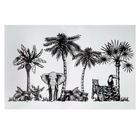 Sticker "safari" - noir et blanc - 32x50 cm