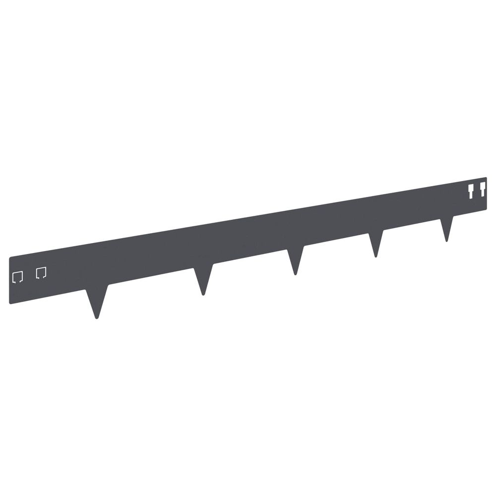 Bordure de pelouse 10 pc 100 x 12 cm acier anthracite