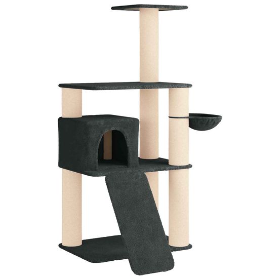 Arbre à chat avec poteaux à griffer en sisal gris foncé 173 cm