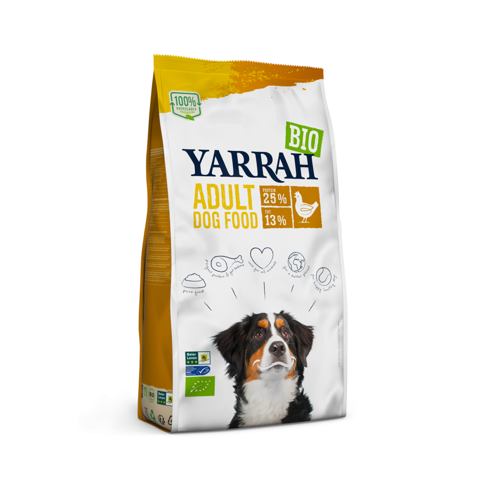 Yarrah - croquettes biologiques poulet & poisson pour chien 2kg