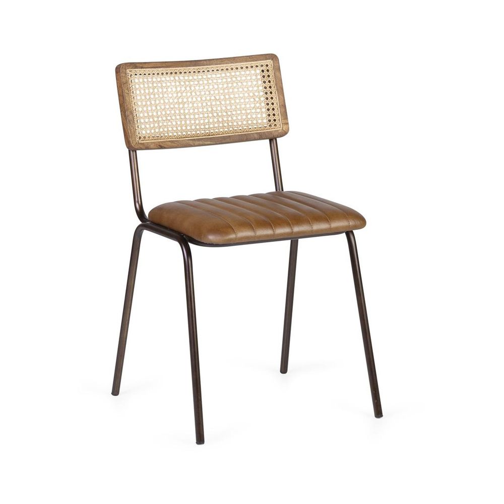 Chaise peau peau marron - décoration d'autrefois
