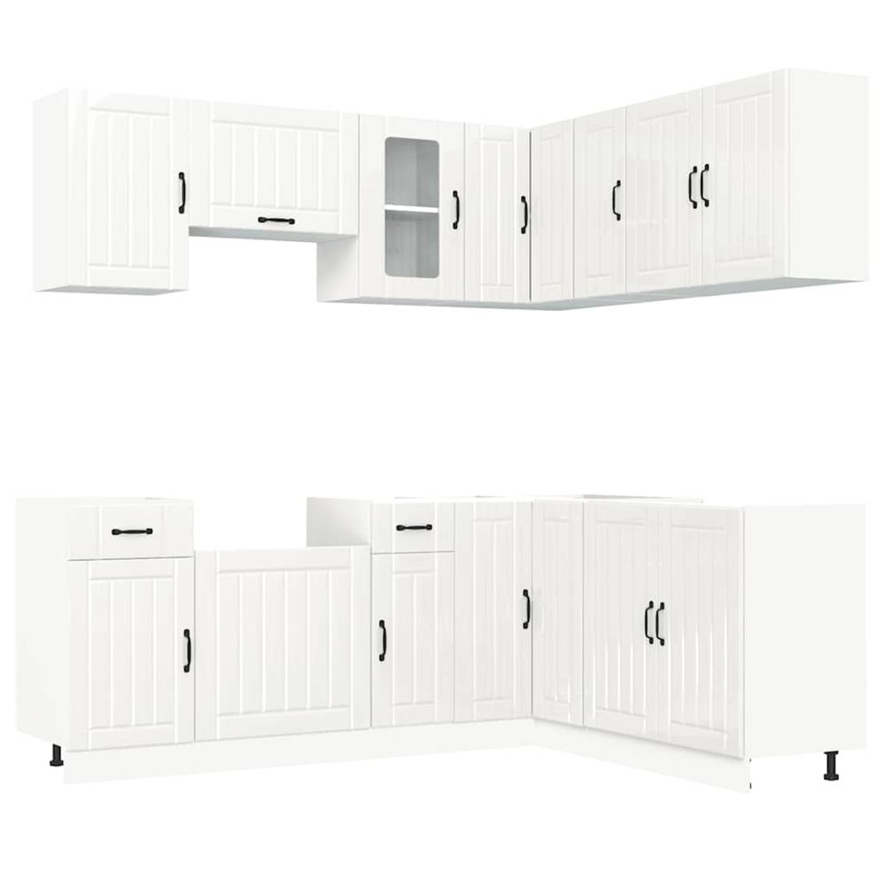 Ensemble d'armoires de cuisine 11 pcs kalmar bois d'ingénierie