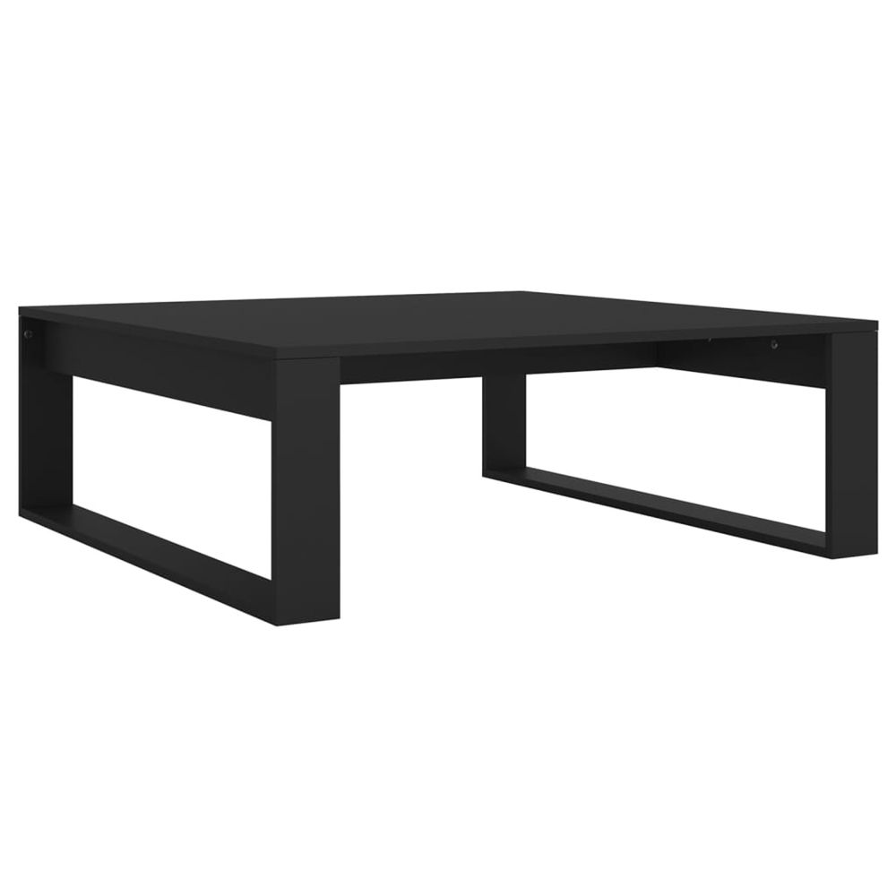 Table basse noir 100x100x35 cm bois d’ingénierie