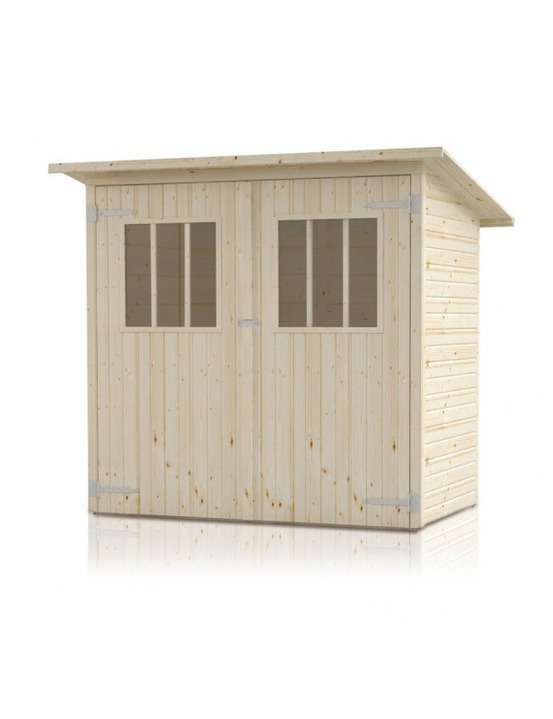 Abri de jardin marguerite en bois épicéa 290x240 cm h. 243 cm-avec le plancher-240 ---naturel clair