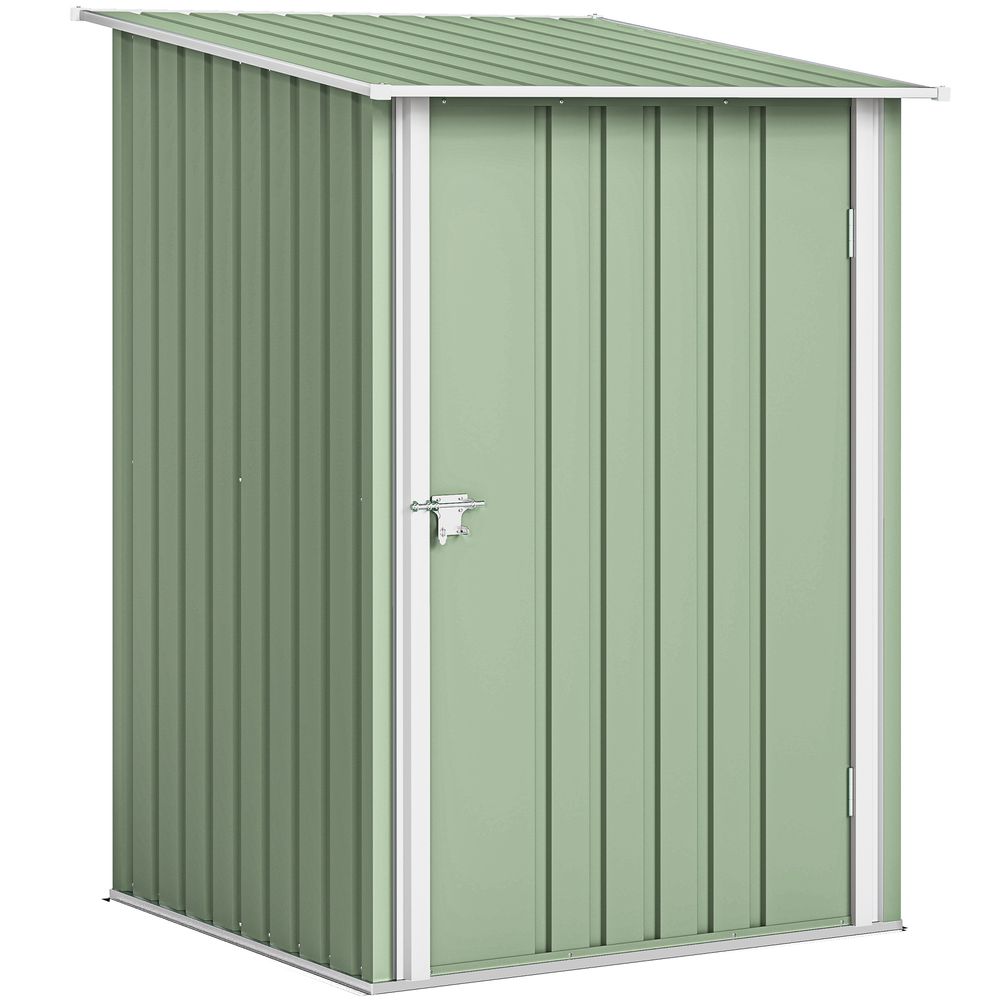 Abri de jardin - remise pour outils - cabanon porte verrouillable - dim. 1l x 1,03l x 1,6h m - tôle d'acier ondulée vert