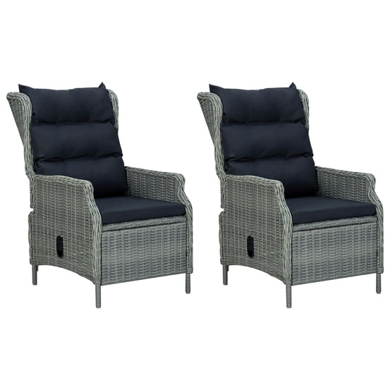 Ensemble à manger 9 pcs avec coussins résine tressée gris clair