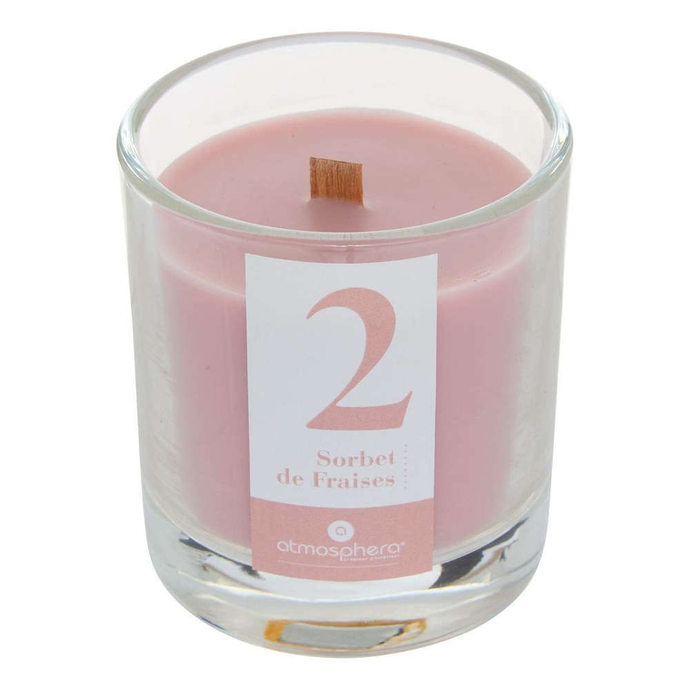 Bougie parfumée 180g numia sorbet de fraises