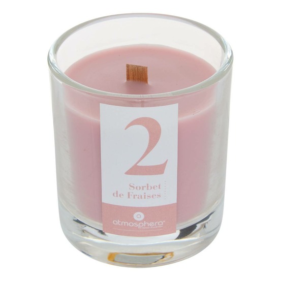 Bougie parfumée 180g numia sorbet de fraises