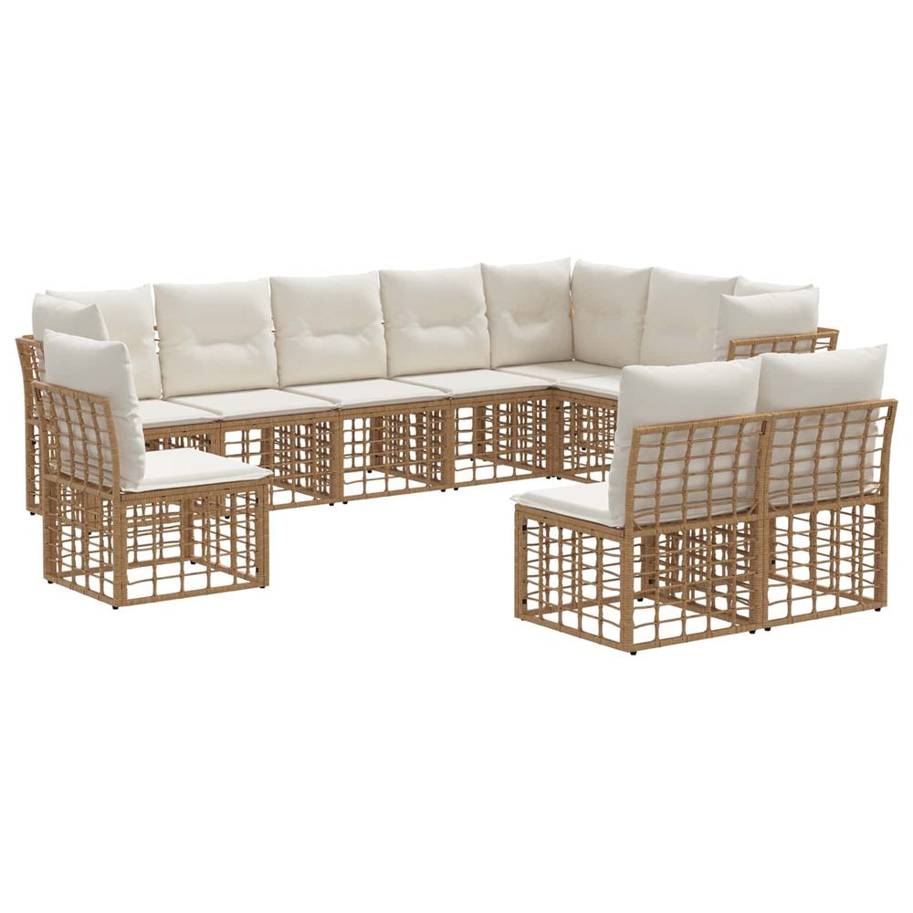 Ensemble de canapés d'extérieur naturel polyester