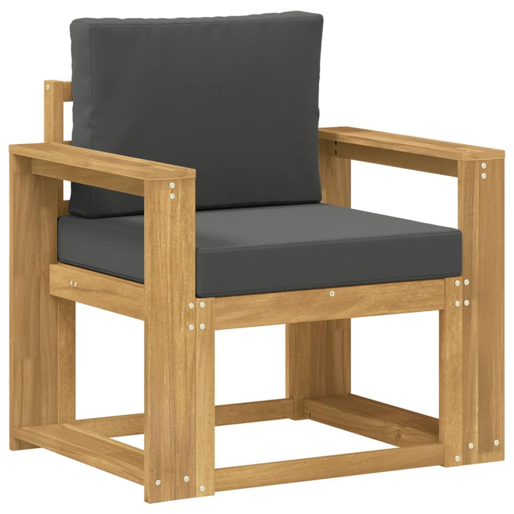Canapé d’extérieur polyester blanc et anthracite