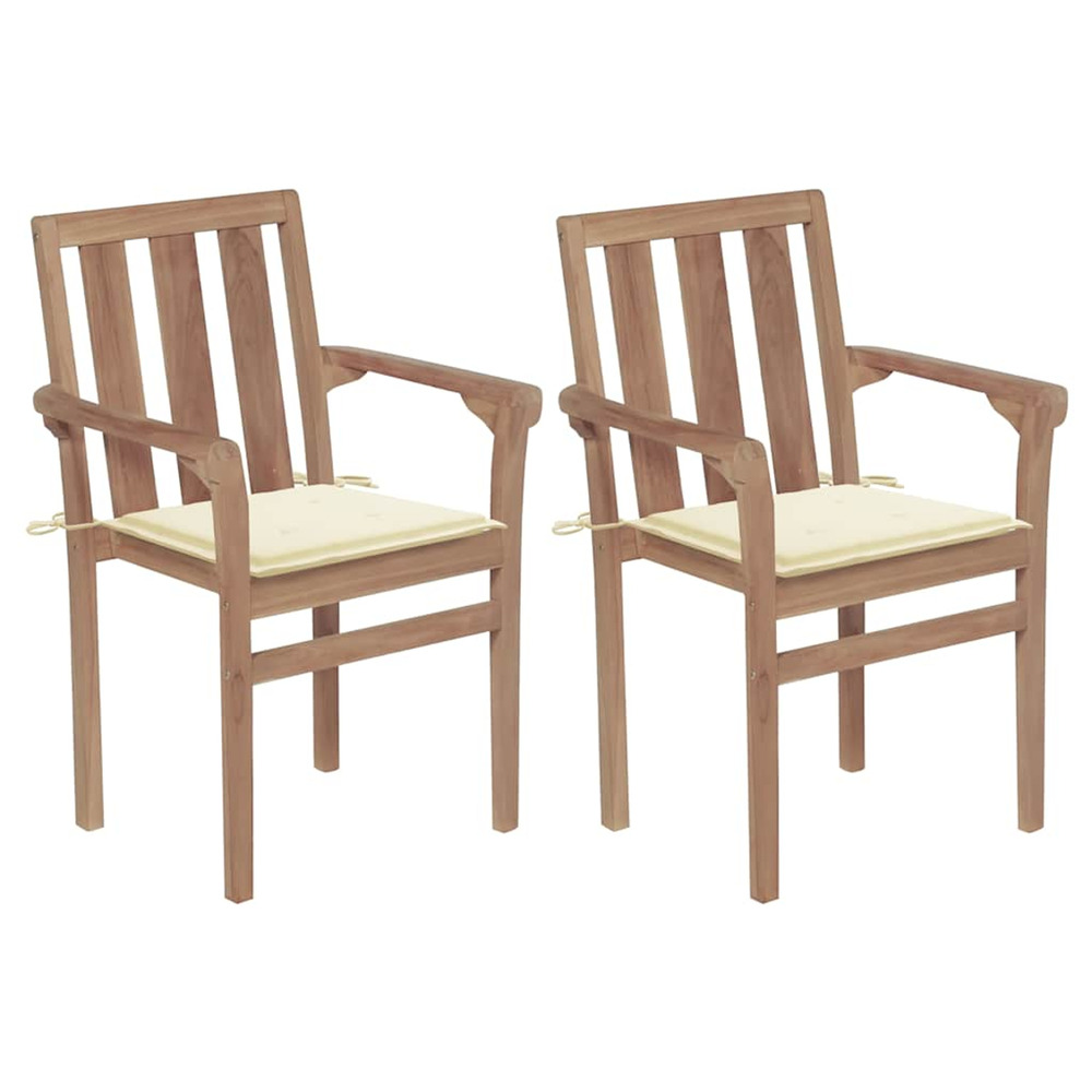Chaises de jardin 2 pcs avec coussins