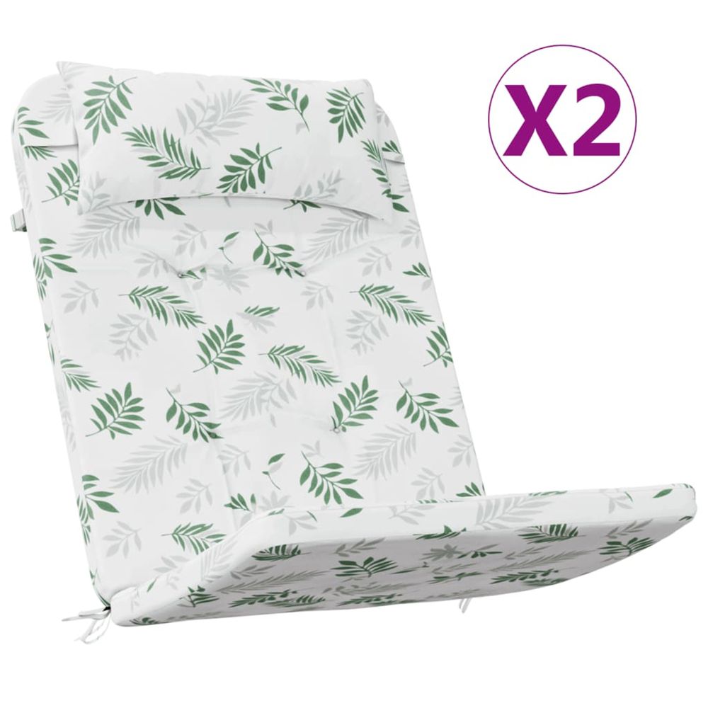 Coussins de chaise adirondack lot de 2 modèle de feuille