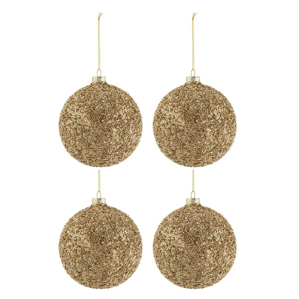 Lot de 4 boules de noël 
