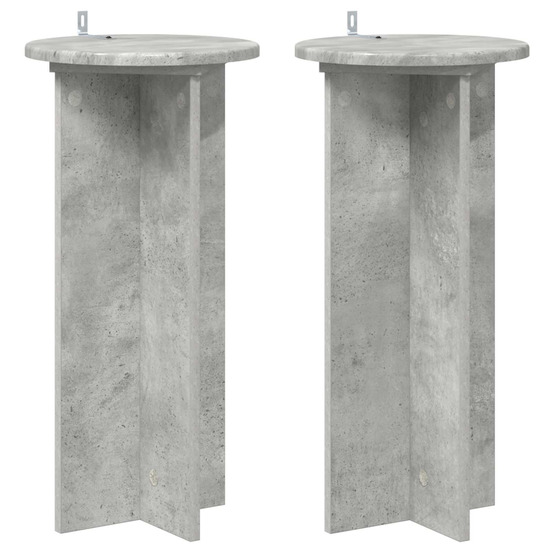 Support de plante 2 pcs gris béton 29,5 x 29,5 x 60 cm
