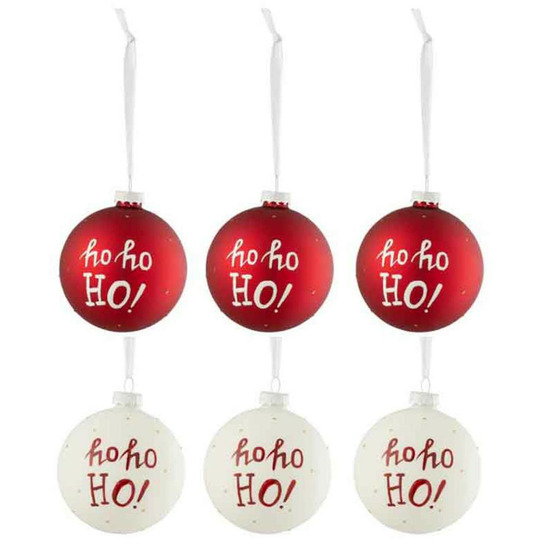 Lot de 6 boules de noël