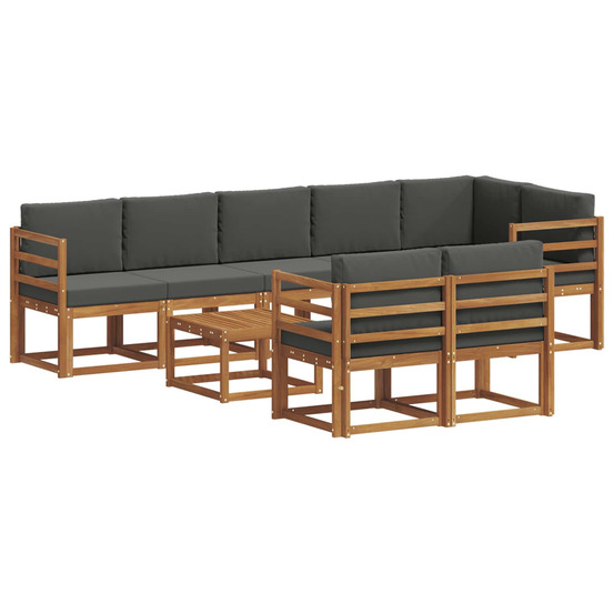 Ensemble de canapés d'extérieur 9 pcs naturel et anthracite