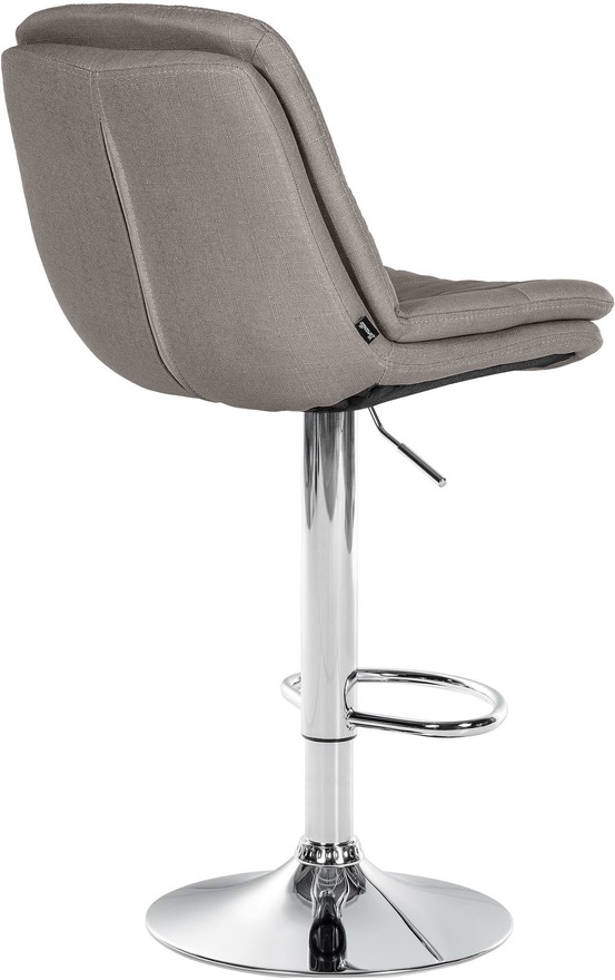 Tabouret de bar laurel tissu chromé