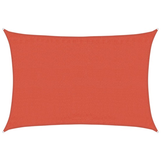 Voile d'ombrage 160 g/m² rectangulaire terre cuite 3,5x5 m pehd