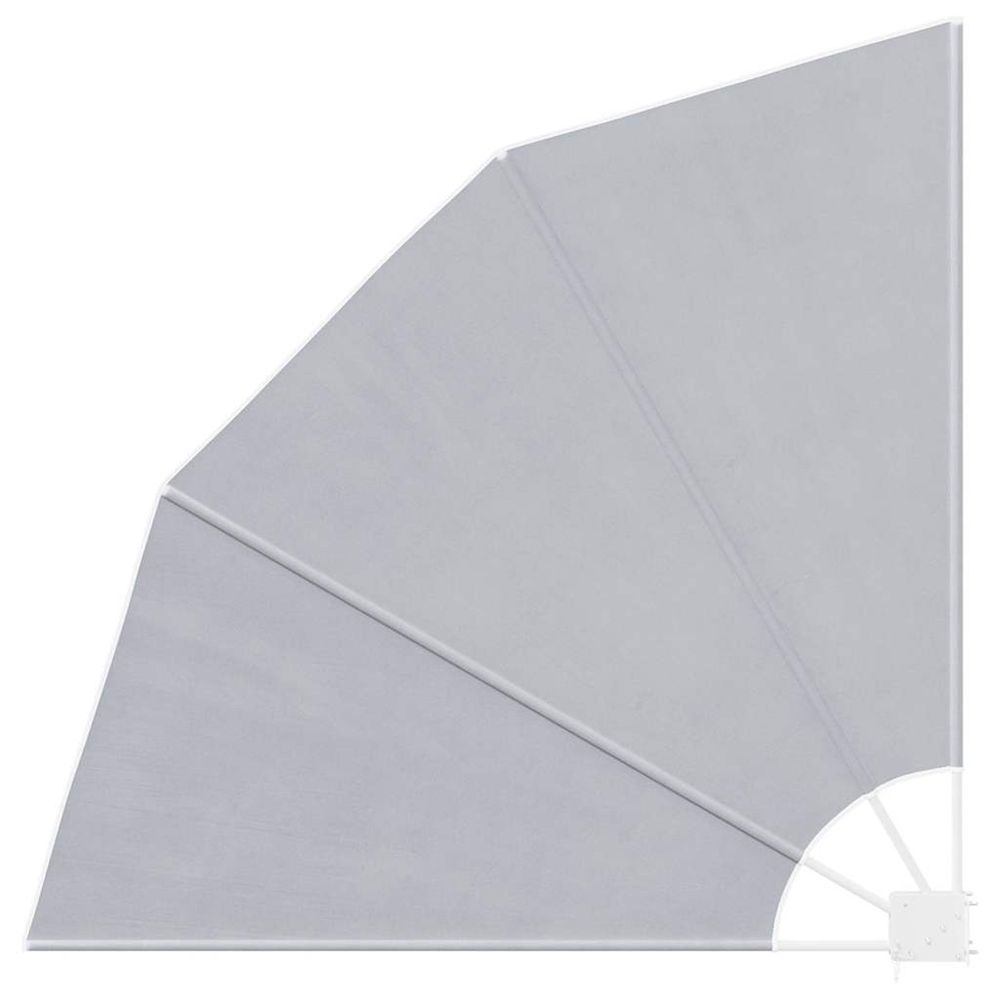 Auvent latéral pliable de balcon gris 140x140 cm