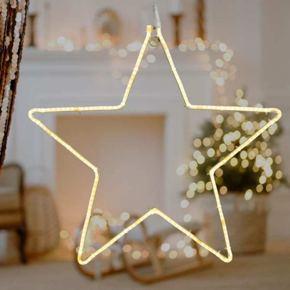 Etoile lumineuse 55cm 192 led blanc chaud flash extérieur 24v ip44 lotti