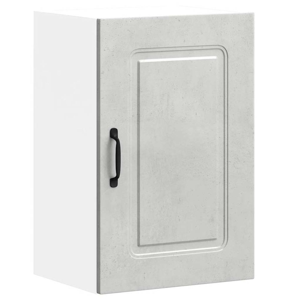 Armoire murale de cuisine kalmar gris béton bois d'ingénierie