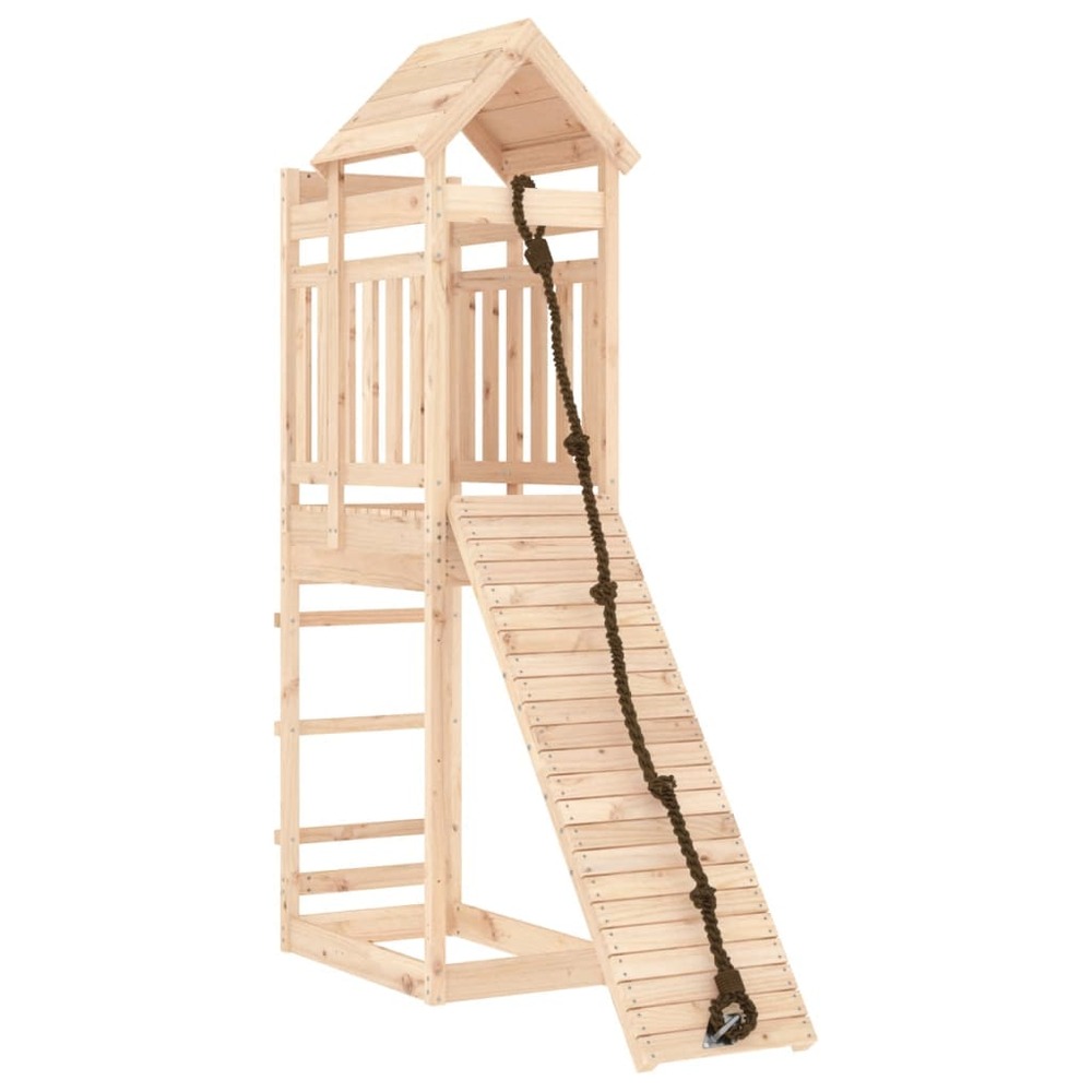 Maisonnette de jeu avec mur d'escalade bois massif de pin