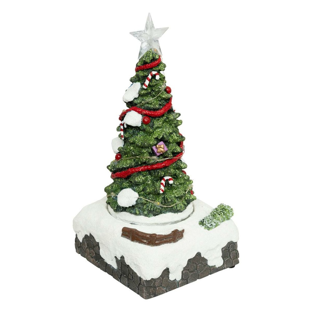 Village lumineux sapin 13 led multicolore musical