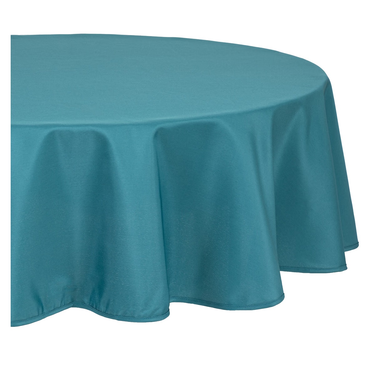 Nappe ronde anti tache 180 cm couleurs bleu canard
