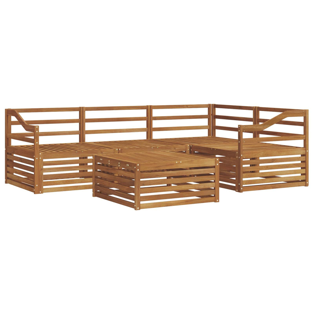 Ensemble de canapés d'extérieur 5 pcs naturel