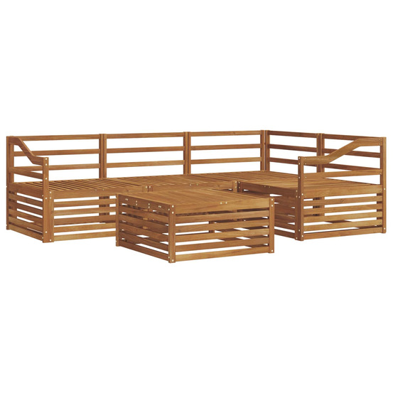 Ensemble de canapés d'extérieur 5 pcs naturel