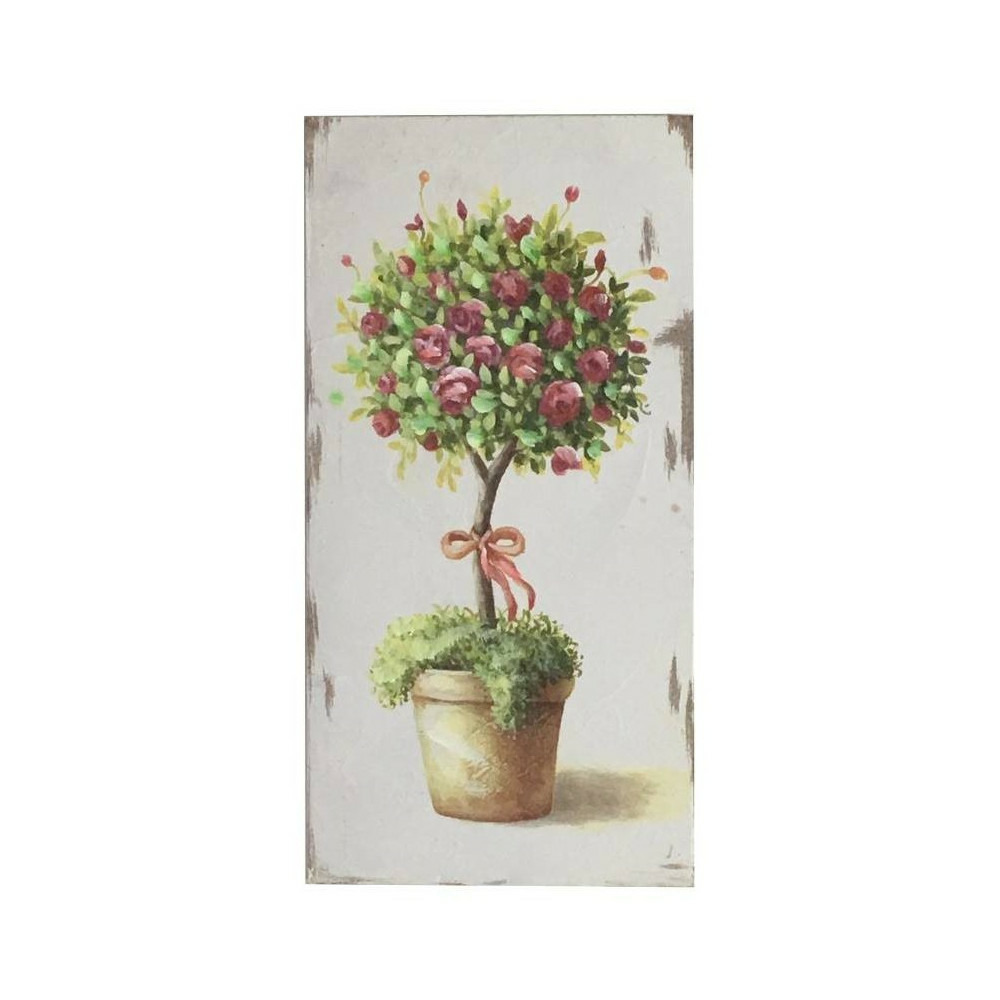 Tableau en bois multicolore 